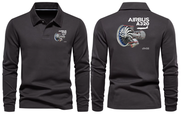 AIRBUS A320 CFM56 LONG SLEEVE POLO